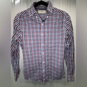 Heritage Plaid Button Down Shirt - Red and Blue - LIKE NEW CONDITION